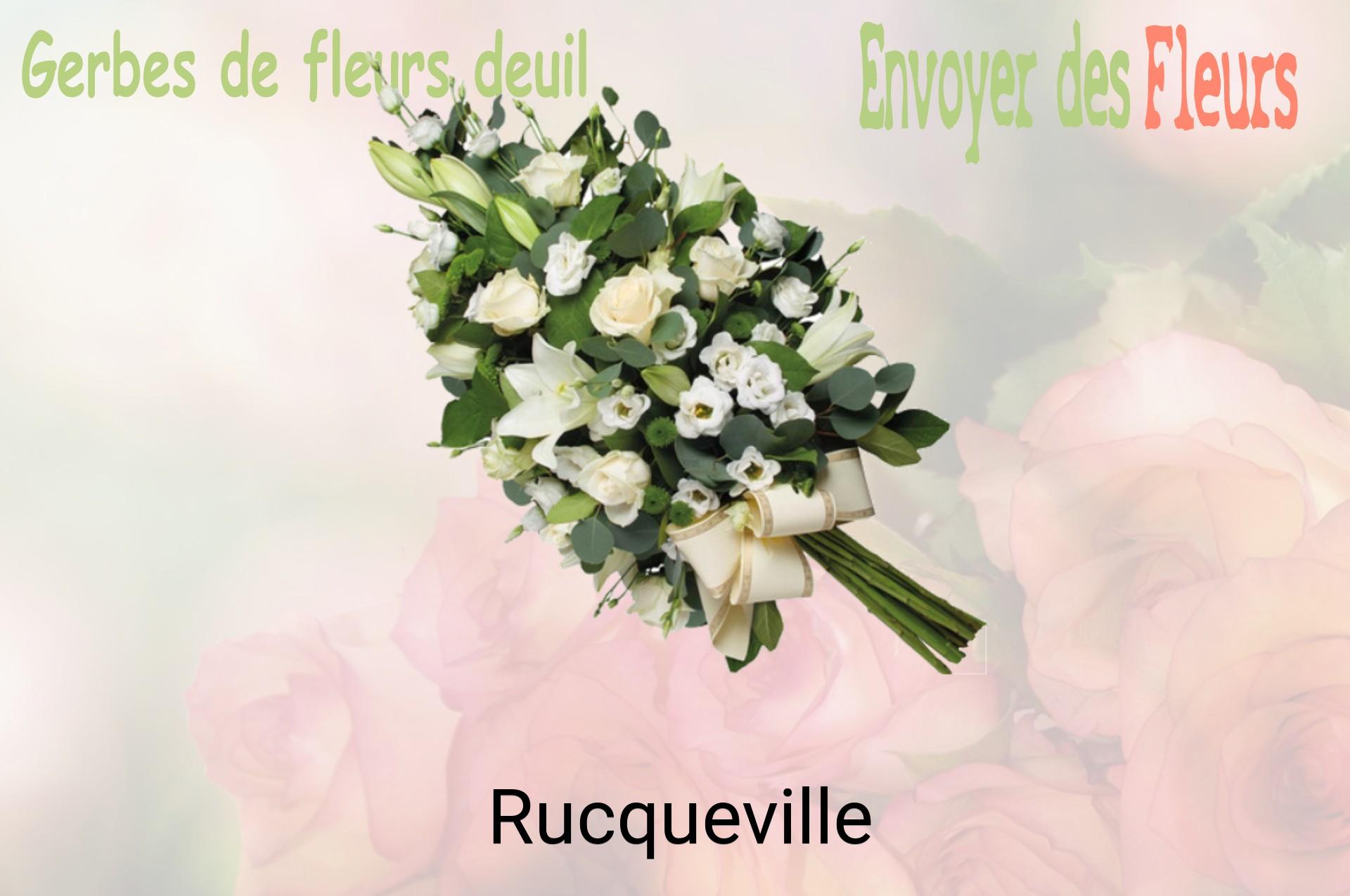 Gerbe de fleurs de deuil livrée à Rucqueville
